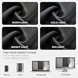 Joydeco Blackout Curtains 46x54 Inch 2 Panels Dark Grey Eyelet Thermal view 6