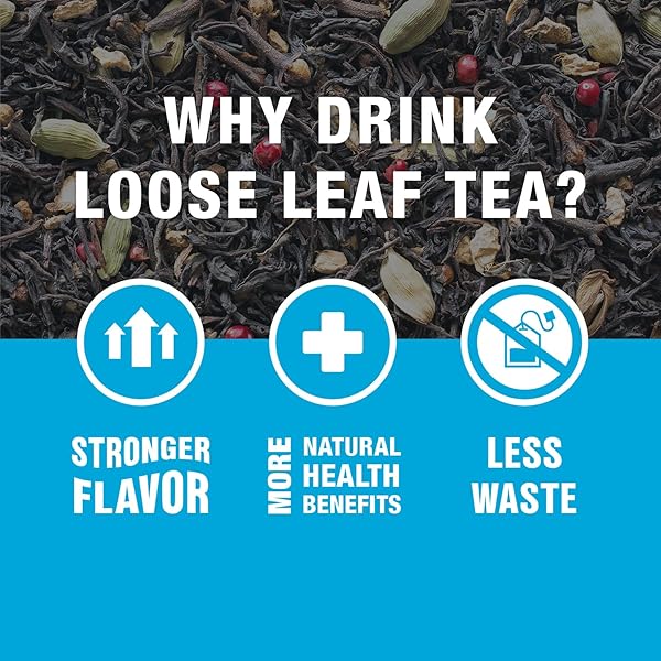 TIESTA TEA – CHAI LOVE, LOOSE LEAF, SPICED CHAI BLACK TEA, PREMIUM BLEND, HIGH CAFFEINATED, MAKE HOT OR ICED & BREWS UP TO 50 CUPS, 4 OUNCE REFILLABLE TIN