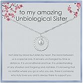 Unbiological Sister Necklace Gift Sister in Law Necklace Sterling Silver Necklaces for Unbiological Sisters Birthday Gifts Graduation Mother's Day Christmas