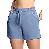 THE GYM PEOPLE Women's Drawstring Sweat Shorts High Waisted Summer Workout Lounge Shorts with Pockets