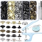 508PCS Heavy Duty Snap Fastener Tool, Canvas Snap Kit, Stainless Steel Snaps,5/8 inche Snap Fastener Kit, Snap Button Kit for