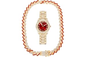 CHARLES RAYMOND Ice on Blast! Bling'ed Out Hip Hop Rolly Looks w/Ice on Watch & Jewelry -Your Choice of Matching Zig Zag Bling'ed Out Necklace Set or Necklace & Bracelet Set - ZZ Sets