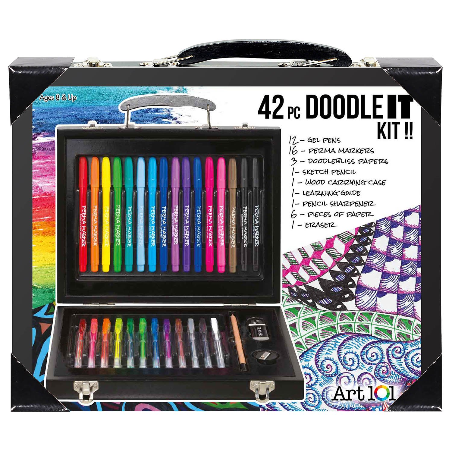 Amazoncom Art 101 Doodlebliss Kit Toy 42 Piece Toys Games