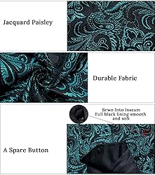 DiBanGu Mens Vest and Tie Set Formal Paisley