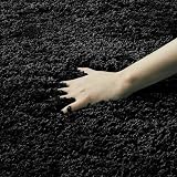 Prime Plus Extra Thick 5cm Pile Shaggy Rug Black 60 x 110cm view 3