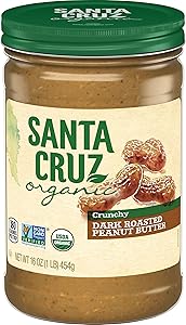 Santa Cruz Organics Crunchy Dark Roasted Peanut Butter, 16 Ounce