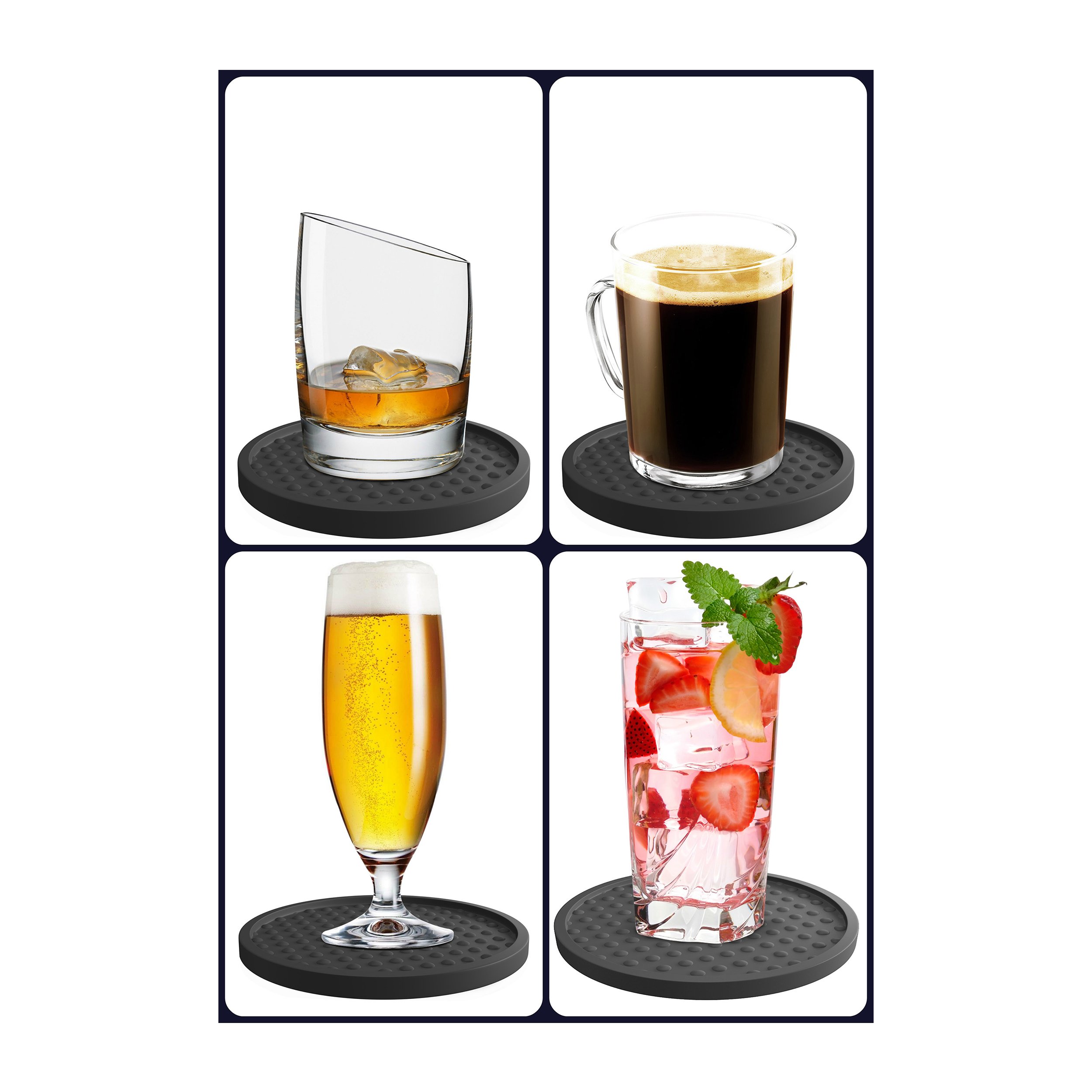 Large Drink Coasters Absorbs Moisture and Prevents Table Damage