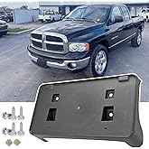 Wocch Front License Plate Frame for Dodge Ram 1500/2500 / 3500 2002 2003 2004 2005 2006 2007 2008 2009 Front Bumper License Plate Holder Mounting Bracket Cover Replace # 55077158AE CH1068110