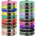 20 PCS Puppy Collars,Puppy Collars for Litter,Puppy Collars for Small Puppies,Nylon Breakaway Puppy ID Collars Whelping Collars Litter Collars(S)