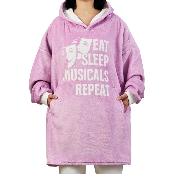 Huglanket Wearable Blanket Hoodie - Oversized Theater Lover Gift, One Size Fits Most - View #7