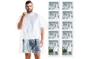 PTEROMY Thickened Disposable Rain Ponchos for Adults, 1.5mil Rain Poncho