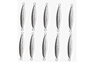 Magnoloran 10PCS Fishing Weights Torpedo Sinkers Inline Trolling Sinkers Weights Kit Fishing Sinkers Catfishing Sinkers Saltwater Fishing Torpedo Weights Double Ring Sinkers - 1oz(30g)