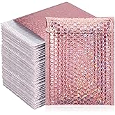 30 Pieces Bubble Poly Mailers, 7x11" Rose Gold Small Self Sealing Shipping Envelopes Bubble Mailers Opaque for Mailing, Packing, Small Business, Jewelry Makeup Supplies