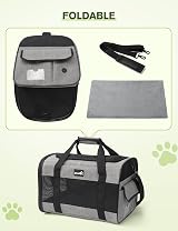 pecute Pet Carrier Bag Cat Carrier Handbag Portable Dog Travel Bag with view 8