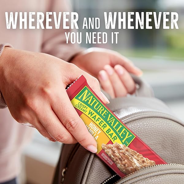 NATURE VALLEY CRISPY CREAMY WAFER BARS, HONEY VANILLA, WHOLE GRAIN, 5 BARS, 6.5 OZ