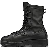 Belleville Men's 800 ST Steel Toe Flight Boot, Waterproof Gore-Tex Lining | Steel Toe Protection, Wet-Grip Outsole, Shock-Absorbing Comfort, Black Tactical Boots for Men, Cattlehide Leather