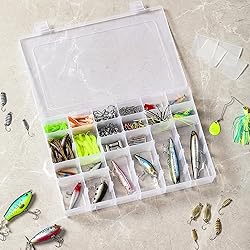 2 Pack 36 Grids Clear Plastic Organizer Box with