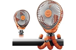 COOLICE Stroller Fan Clip on for Baby, 30Hrs Removable Fan for Strollers and Car Seat, 3 Speeds Baby Stroller Fans, Rechargeable Portable Fans for Strollers with Flexible Tripod for Camping, Beach and Hiking