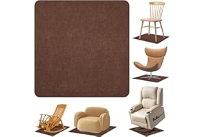 HIMAKE Recliner Pads for Hardwood Floors, Non Slip Recliner Grippers, Furniture Pads Floor Mats for Carpet, Anti Slide Office Chair Mat for Floor Protector, 35"x35" (1 Pack Brown