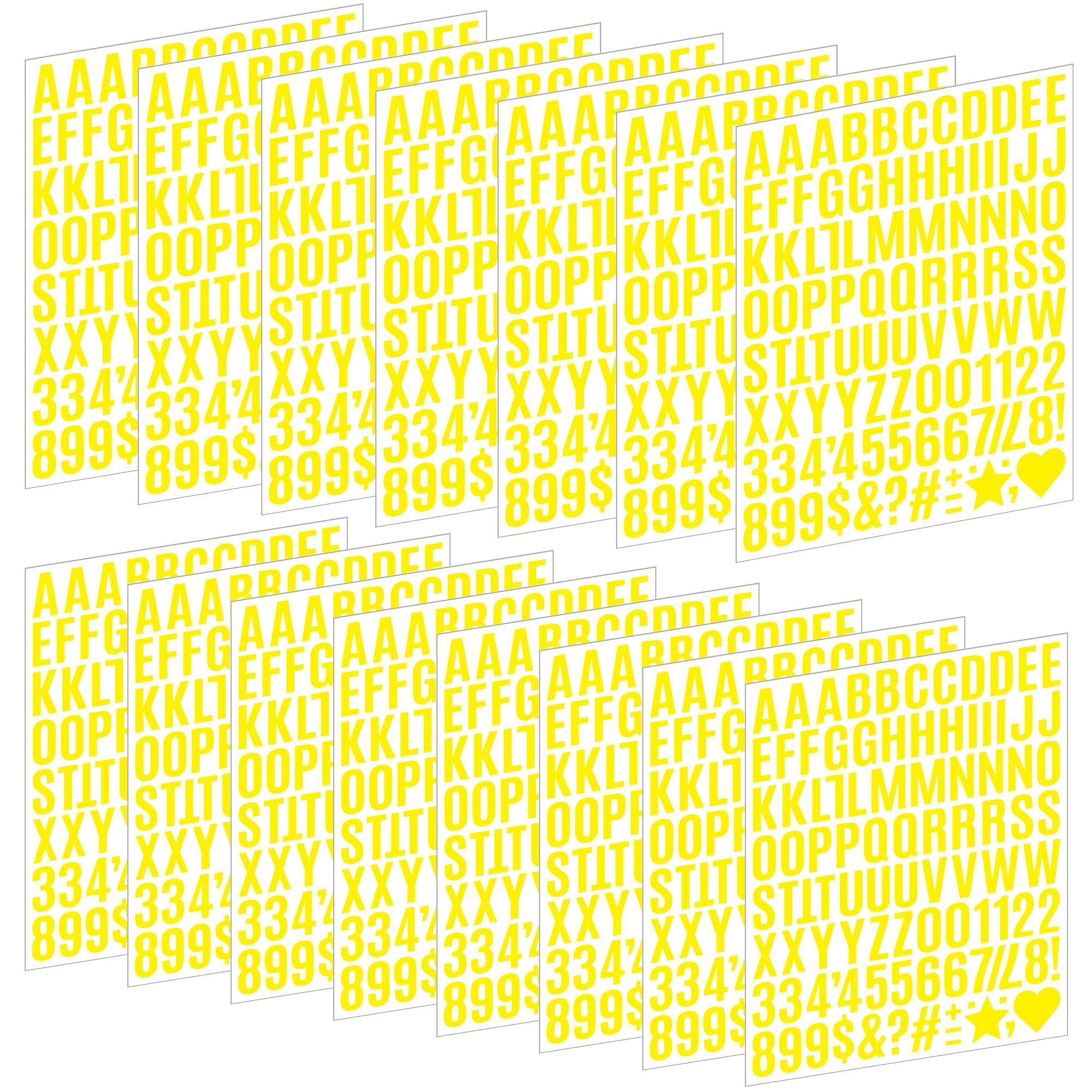 1470 Letter Stickers 15 Sheets Alphabet Stickers