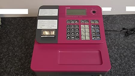NUEVO ELECTRÓNICO CASIO SE-G1 DE LA CAJA REGISTRADORA DE LA TIENDA HASTA LA IMPRESORA TÉRMICA DELANTEROS (COLOR ROSA) 20: Amazon.es: Hogar