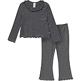 Modern Moments by Gerber baby-girls Ruffle Collar Top and Flare Pant Set