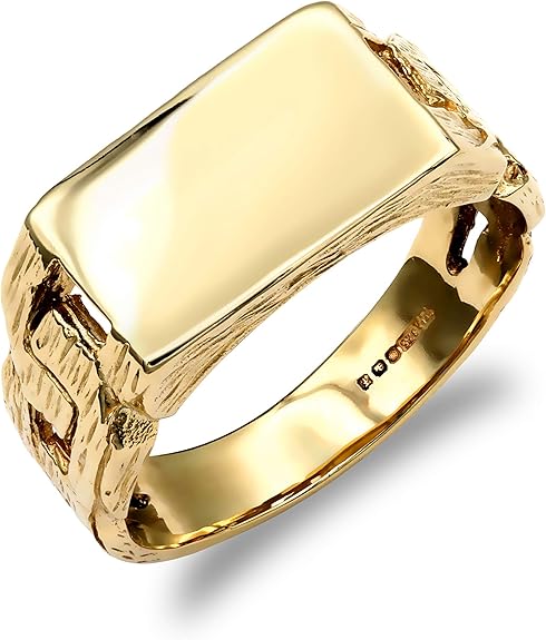 Jewelco Europa Hommes Or Jaune 9k sceau bague