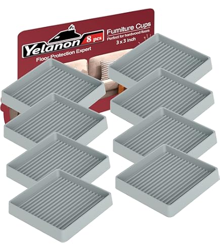 PATIKIL Almohadillas De Goma De 3 Pulgadas Para Muebles, Paquete De 12 Posavasos Antideslizantes Cuadrados Antideslizantes Para Pies De Muebles, Protectores De Suelo Para Cama Y Sofá, Color Negro