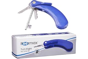 Peermax Turn Right Key Turner Aid for People with Arthritis or weak Hand Grip | Assist Devices for Elderly and Seniors Key Holder Tools for Hands | aids for Disabled or Handicapped | fits 3 Keys (1)