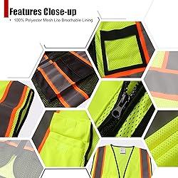 HATAUNKI High Visibility Reflection Yellow-Black
