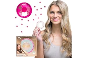 blinger® Shimmer Crystal Refill Pack – as seen on Shark Tank | 5 Discs – 75 Precision-Cut Glass Crystals | Hair-Safe Accessories | Styling Tool Not Included| Rose 4 mm