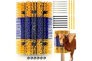 CONLI Upgraded Livestock Scratching Brush with 12 Screws for Relieving Itchy Backs of Livestock, Extra Large Livestock Scratching Post for Horse Goat Cow Pig, Horse Brushes for Grooming