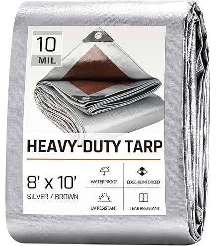 10 Mil Waterproof White Tarp H.D. Reinforced Corners (Industrial Quality) (15'x30')