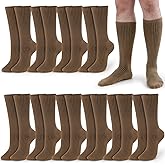 Hercicy 10 Pairs Military Socks for Men Us Army Cotton Crew Boot Socks Veterans Day Gifts for Trekking Hiking Hunting
