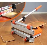 CUTTEREX Vinyl Floor Cutter, 13&rdquo; Vinyl Plank Cutter with Wheels &ndash; Easy Angle &amp; Length Cutting, Flooring Tools - Cuts Vinyl Floor, Engineered Wood, LVP, LVT, VCT, SPC, WPC, HSS Blade/LED Light