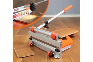CUTTEREX Laminate/Vinyl Floor Cutter, 13” Vinyl Plank Cutter with Wheels – Easy Angle & Length Cutting, Flooring Tools - Cuts Laminate Floor, Engineered Wood, LVP, LVT, VCT, SPC, WPC, HSS Blade/LED Light