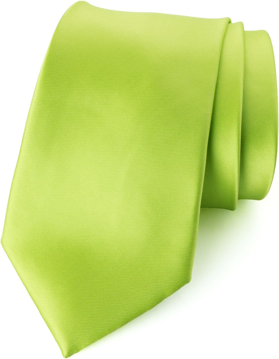 Spring Notion Men's Solid Color Satin Microfiber Tie, Regular and Skinny Width
