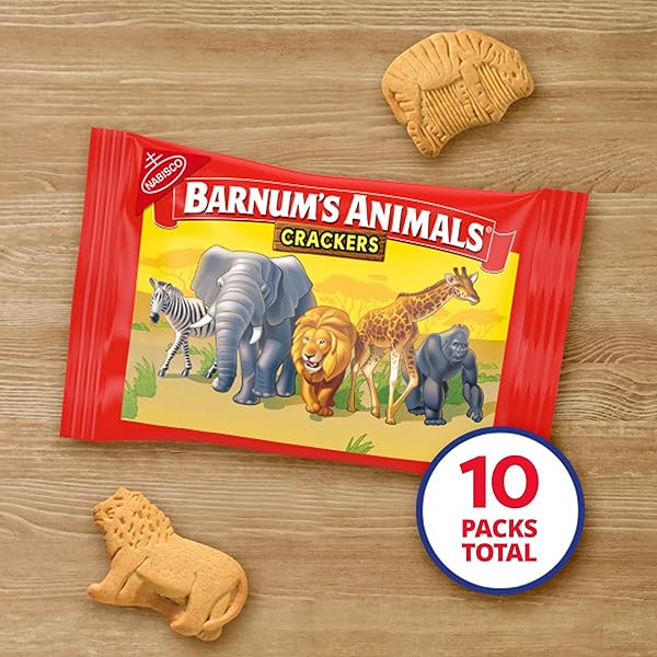 BARNUM’S ORIGINAL ANIMAL CRACKERS, KIDS SNACKS, 10 SNACK PACKS