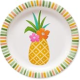 American Greetings Tropical Luau Party Supplies for BBQs and All Summer Parties, Dessert Plates (36-Count)