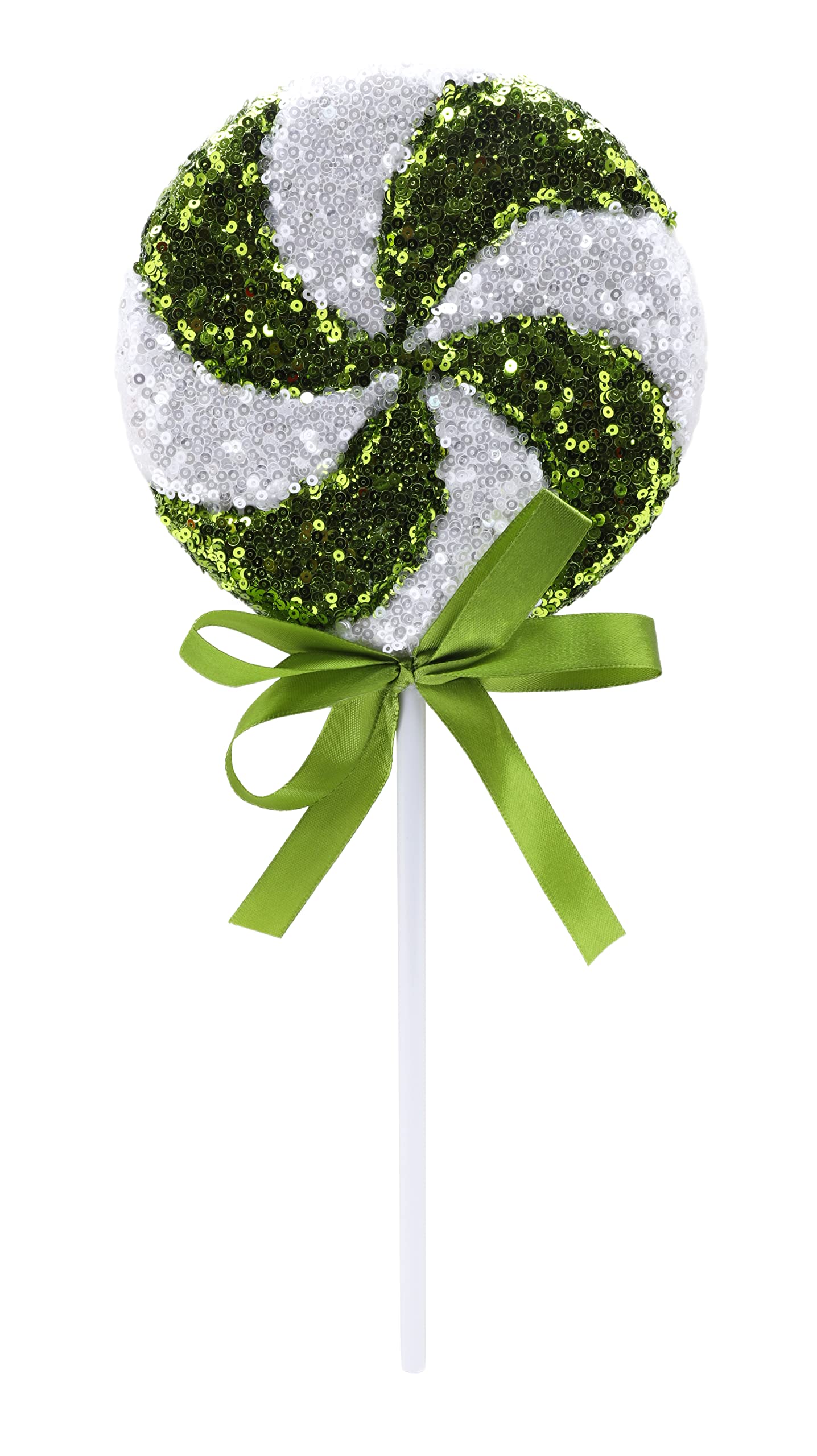 Christmas Concepts® 360mm (14,2") Giant Sparkly Sequin Lollipop Christmas Decoration – Christmas Tree Ornaments – Lime Green
