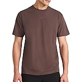 Reebok Mens Short Sleeve Crewneck Embroidered T-Shirt, Standard Fit, Lightweight Stretch Cotton Fabric