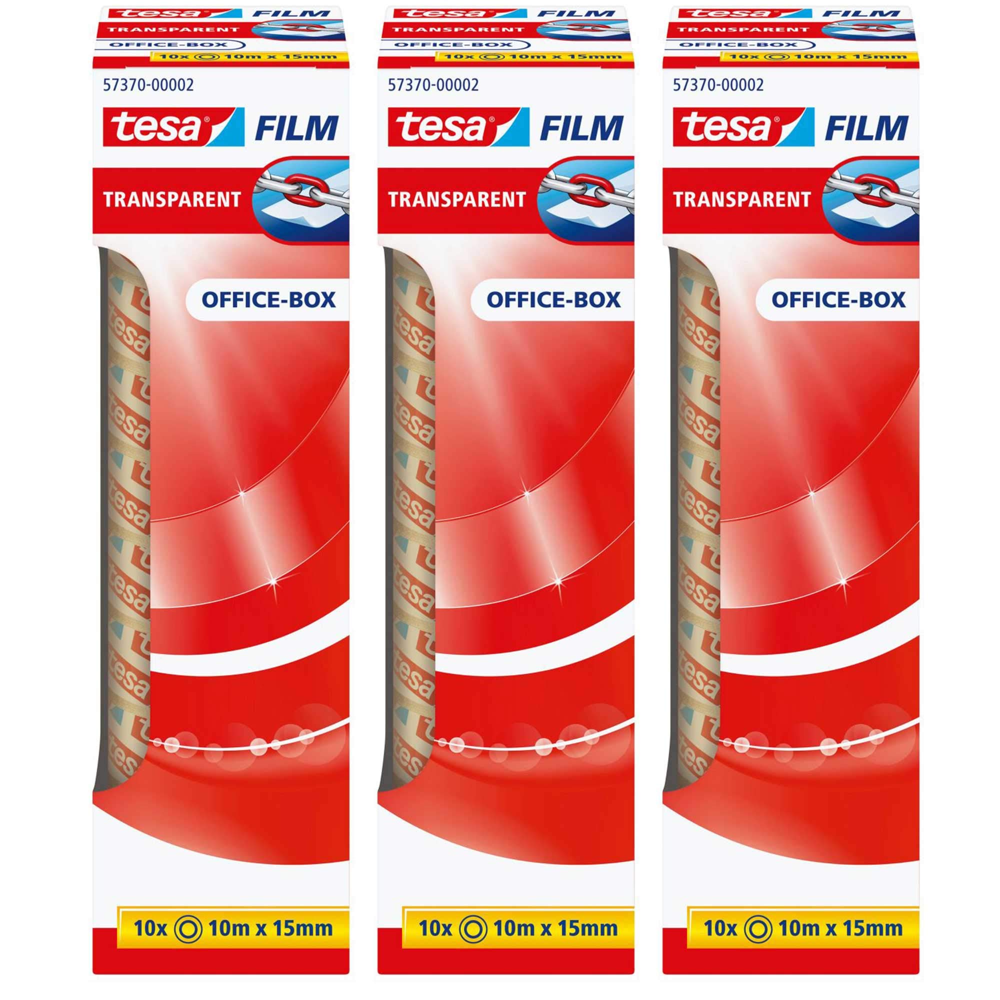 Tesafilm transparent office box of 10 rolls