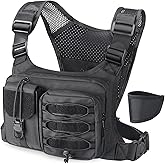 RXW Chest Bag for Men Women, Hiking Chest Pack Sport Chest Rigs Tactical Chest Pack Days Hikes Running Vest Carry
