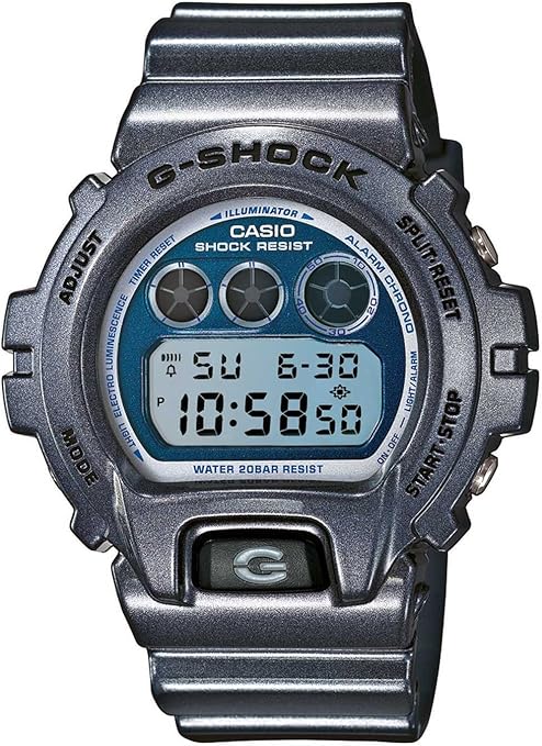 Casio DW-6900MF-2ER Reloj con Correa de Caucho, Hombre, Azul