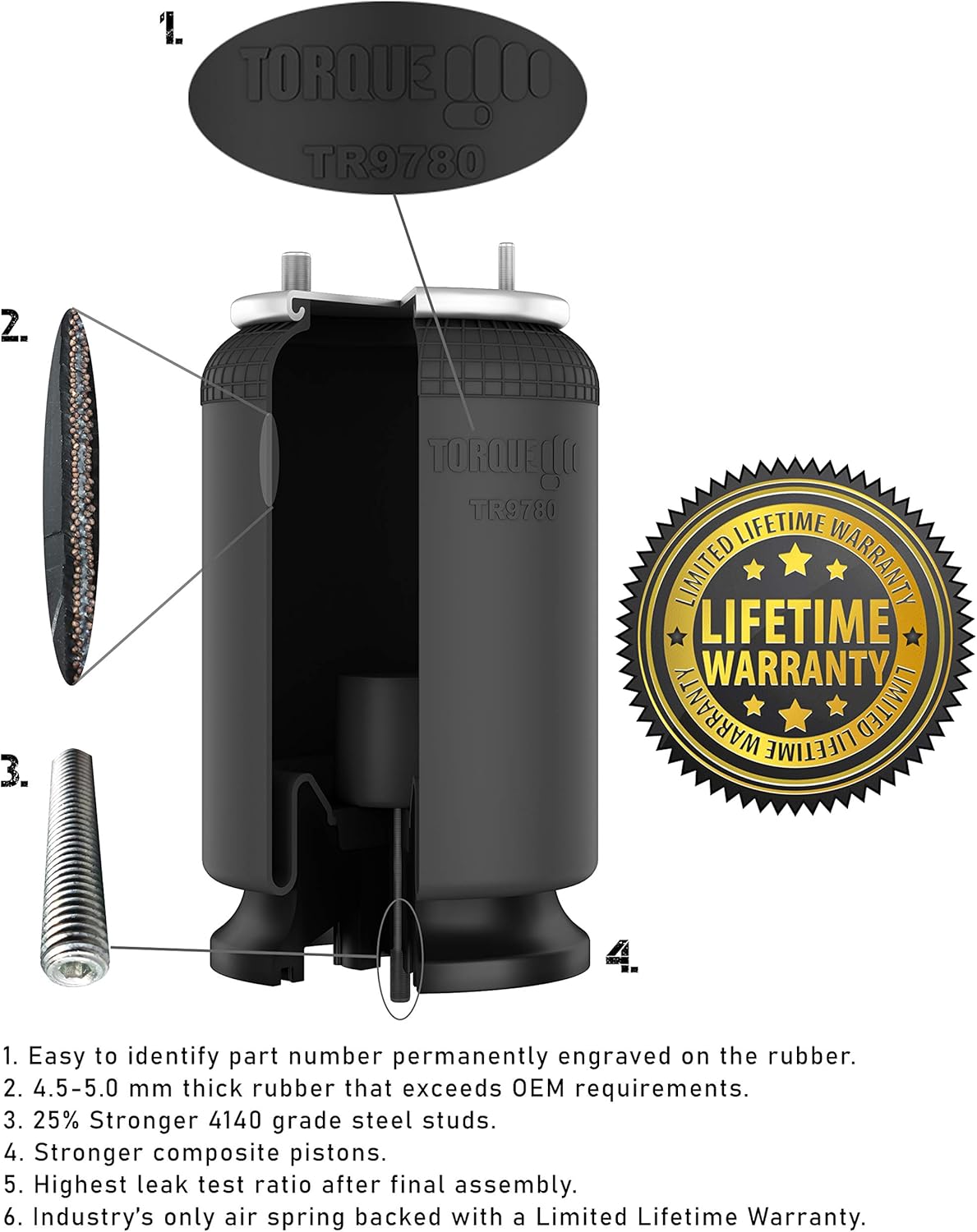 TORQUE Trailer Air Spring (Replaces Firestone W013588539