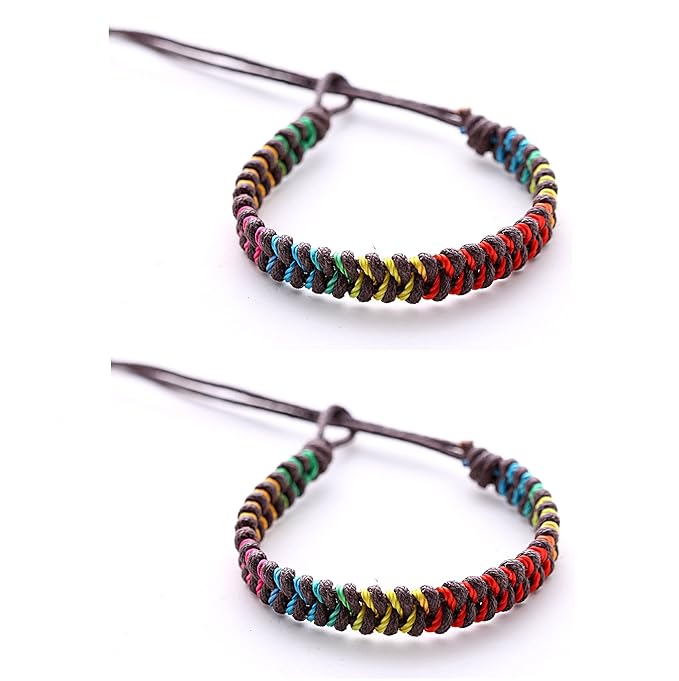 DonDon 2 bunte Unisex Freundschaftsarmbänder bzw. Partnerarmbänder Modellauswahl