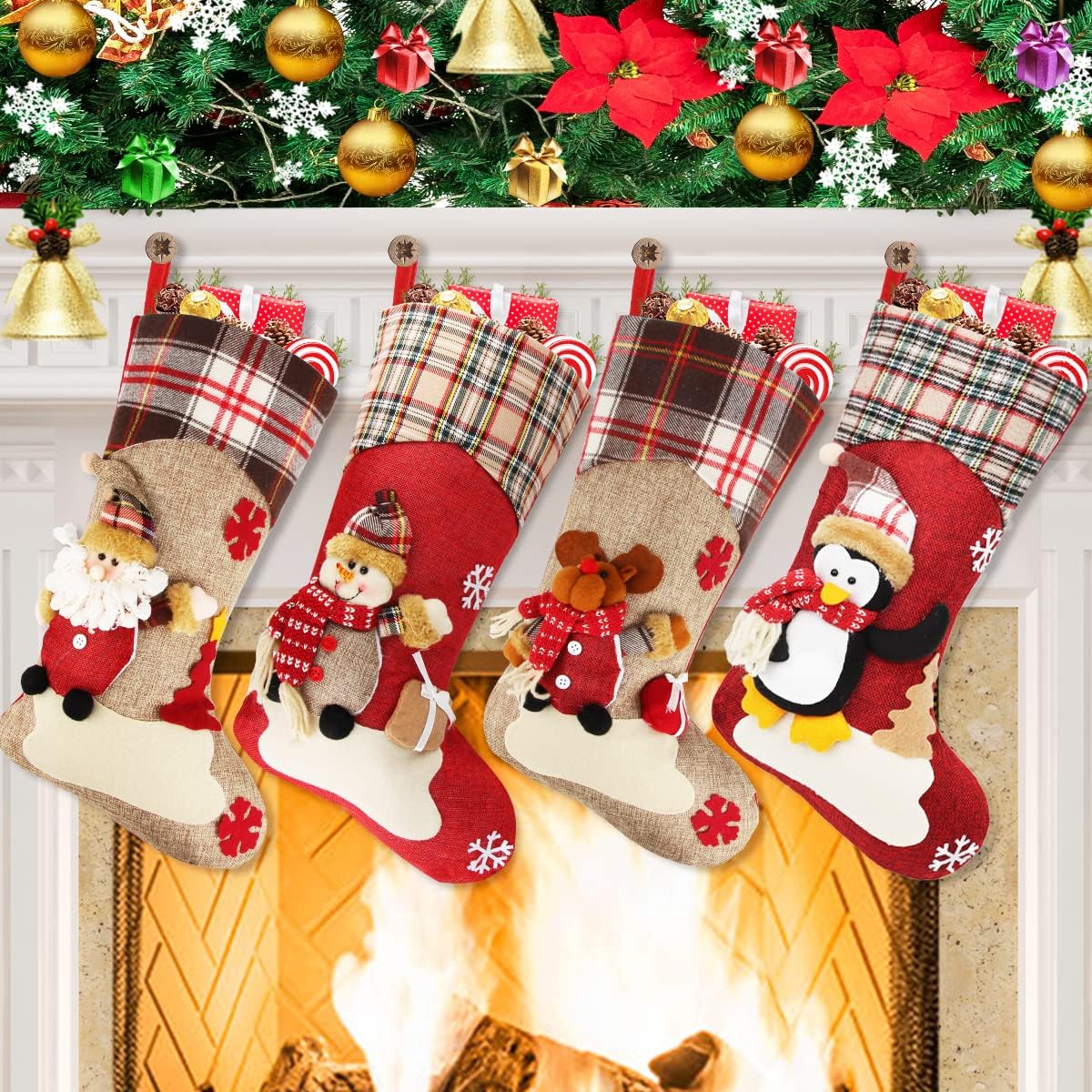 Stockings & Holders - Dreampark Christmas Stockings 4 Pcs - 18