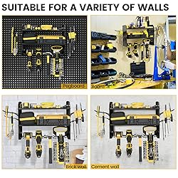 TRZZ Power Tool Organizer Wall Mount, 3-Layer Drill