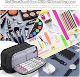 Howala Large Capacity Pencil Case 4 Compartments Canvas Bag Organizer view 6