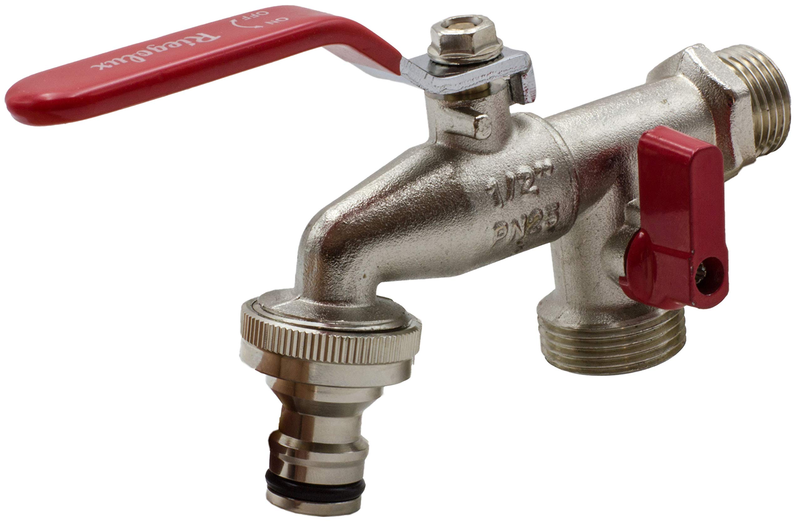 Riegolux 303300 Brass Garden Tap Outlet/DOB. Quick Coupler